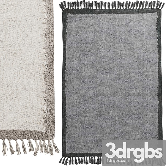 Border shaggy rug by urban outfitters