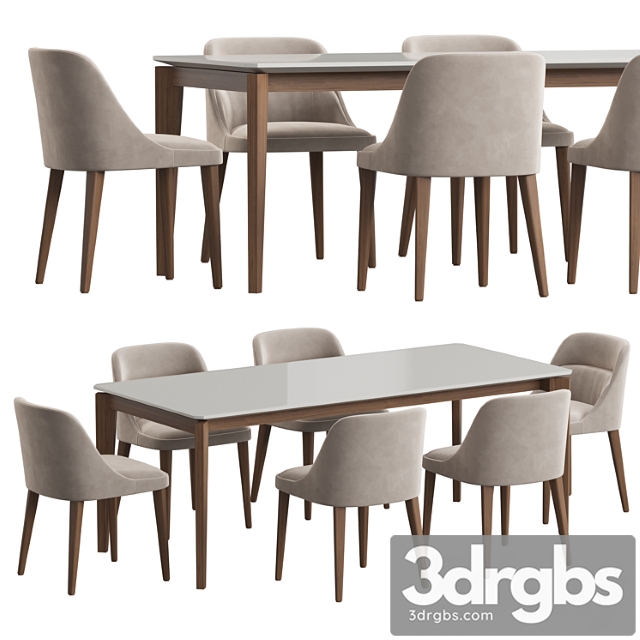 Angel cerda nogal radice dining set