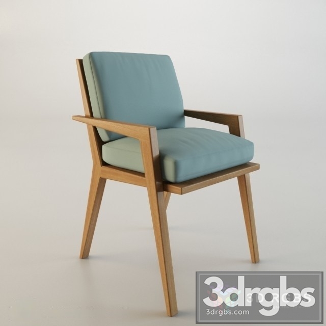 Modern Armrest Wood Chair