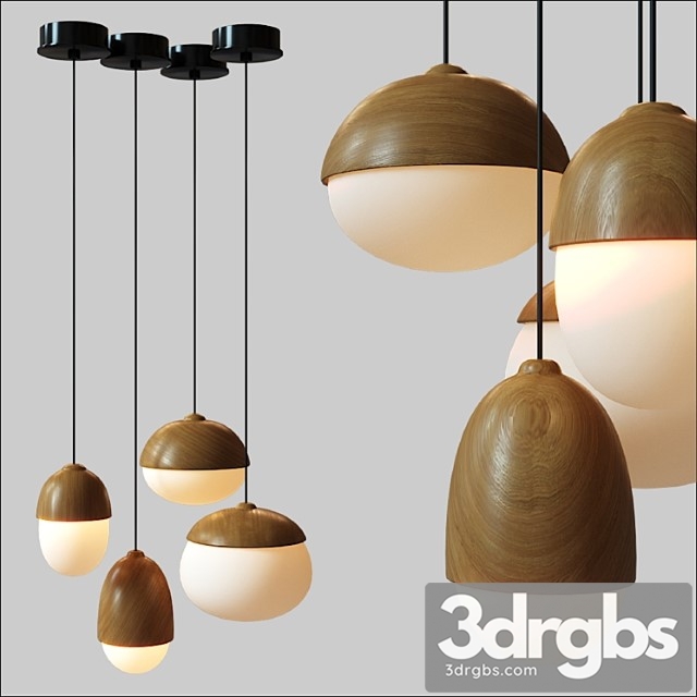 Modern Nodic Wood Acrylic Pendant Lamp Suspension Light Lighting Fixture DIY