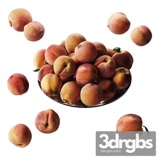 Peaches on a plate