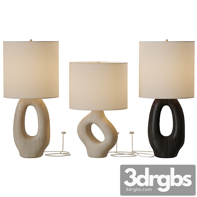 Chamber ceramic table lamp