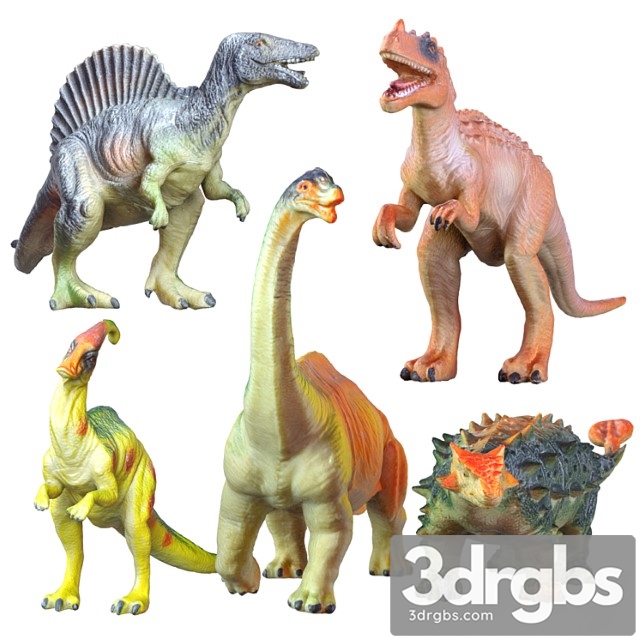 Collection of Five Dinosaur Toys