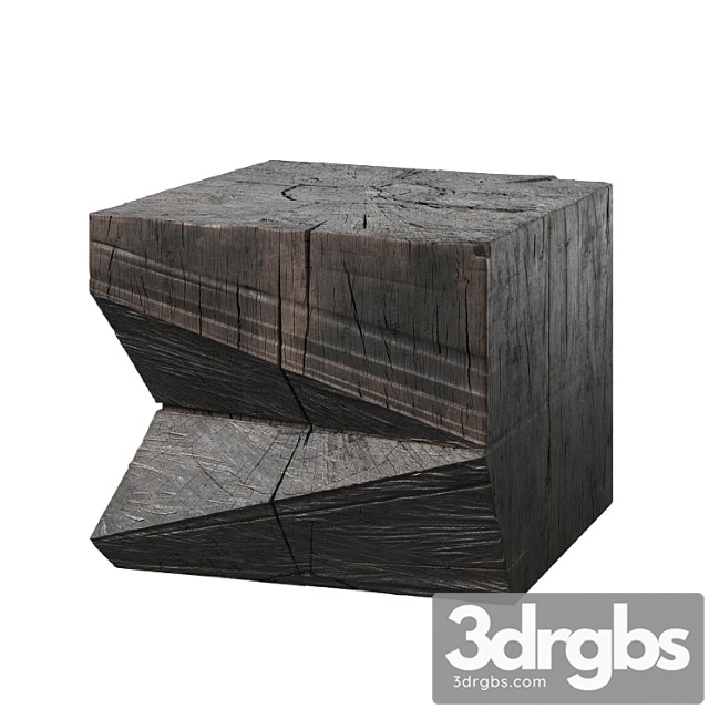1stDibs Sculpture Brutalist End Table Ct 9 Solid Oak