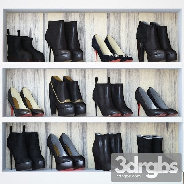 Clothes Woman Shoes Set Black