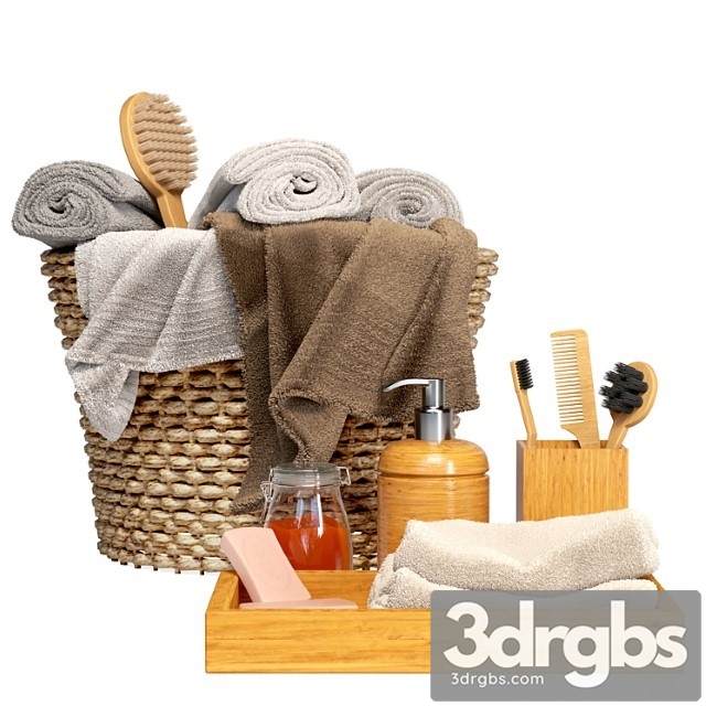 Ethnic style bathroom accessories set