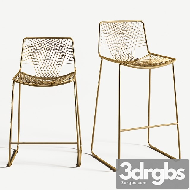 Bar stool alpha brass 2