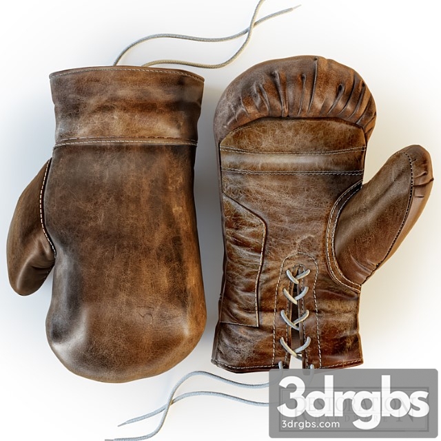 Restoration hardware, vintage leather boxing gloves