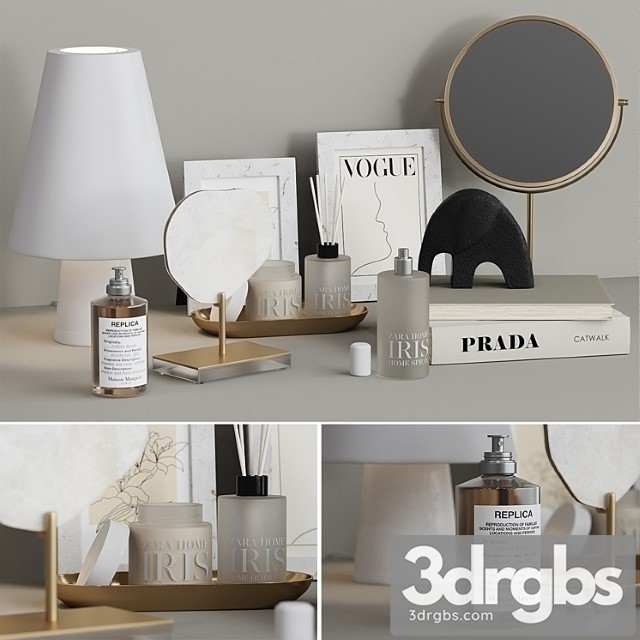 Decorative set zara home 3 with table lamp