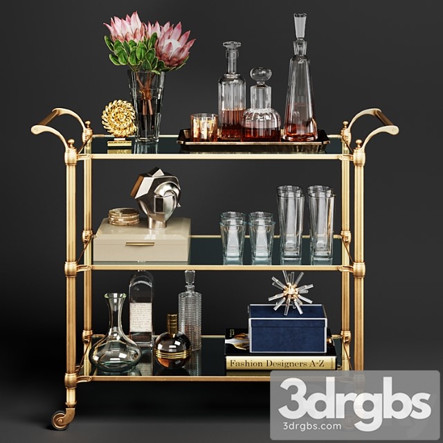 Williams sonoma beckett bar cart 2