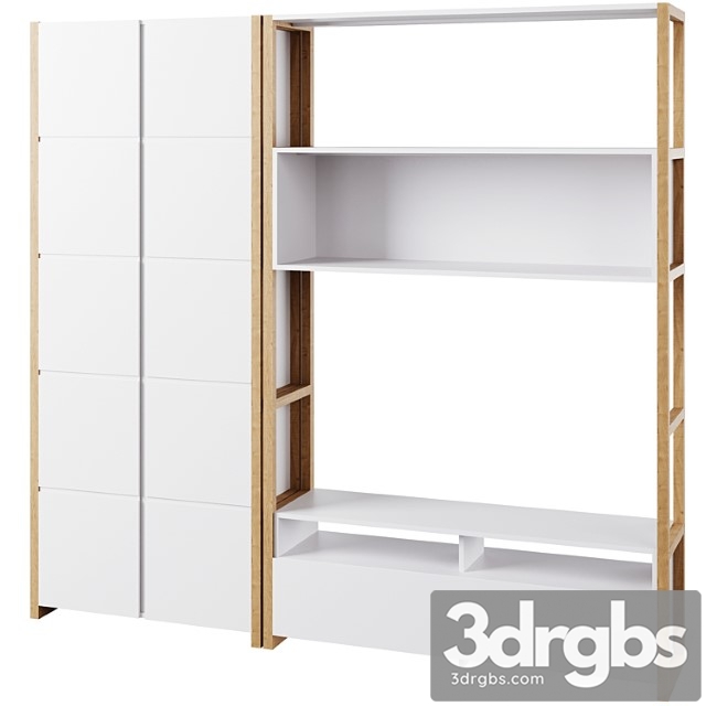 Compo shelved tv stand and bookcase compo by la redoute interieurs