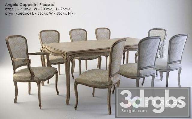 Angelo Cappellini Picasso Table and Chair