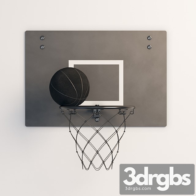 Spanst basketball hoop and ball (ikea)