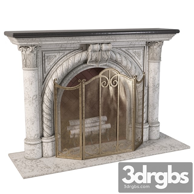 Rope edge fireplace mantel