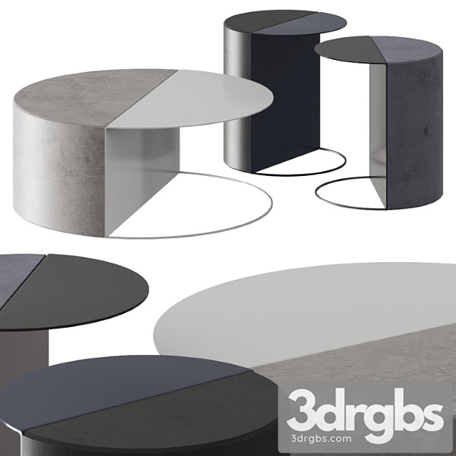 Forma & cemento normann side & coffee tables 2