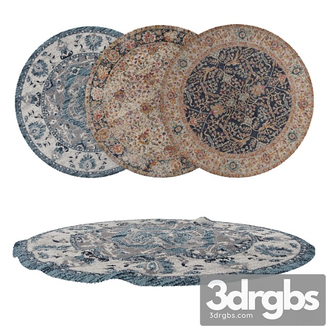 Round carpets set 191