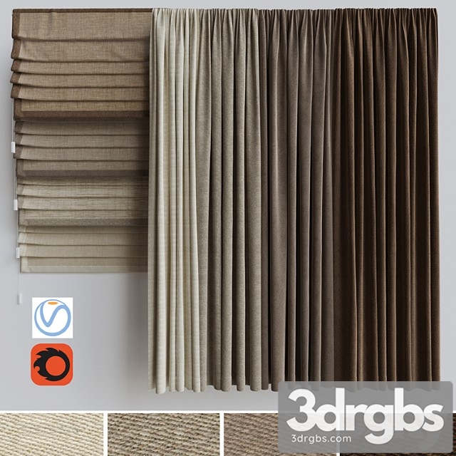 A Set of Curtains A Set Of Roman Curtains 2 Beige Range