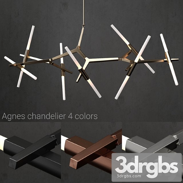 Chandelier agnes 14 lights 4 colors