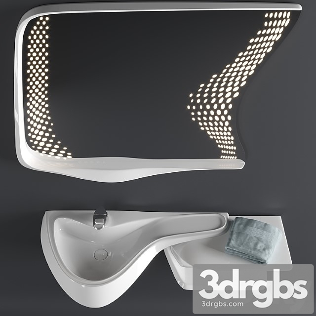Washbasin And Mirror Vitae By Zaha Hadid