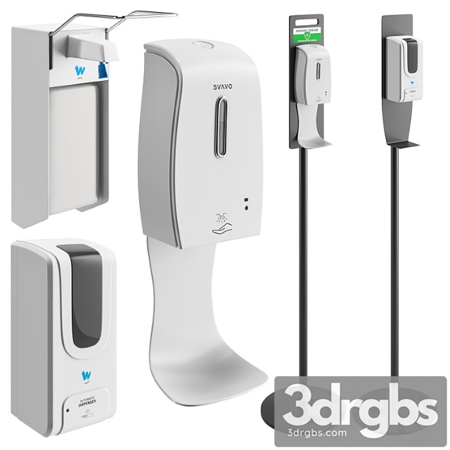 Hand sanitizer dispenser set