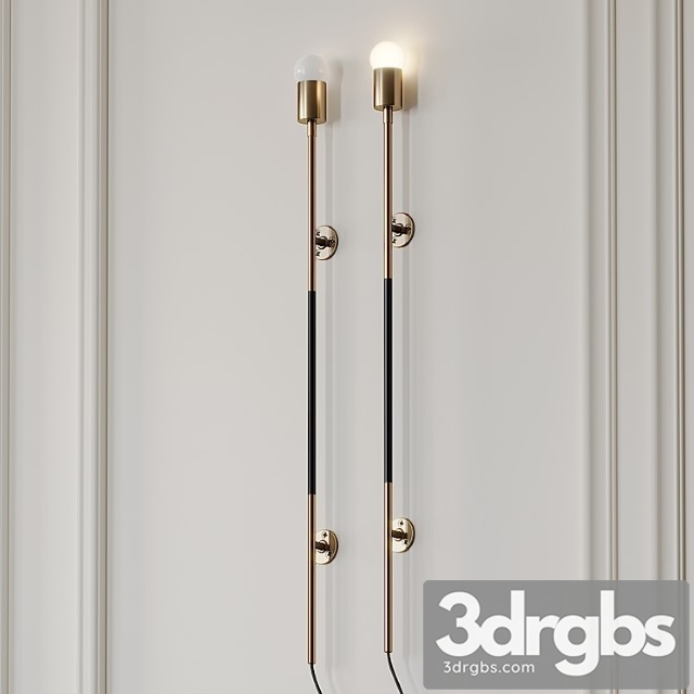 Leather Wrapped Linear Wall Sconce By Katy Skelton
