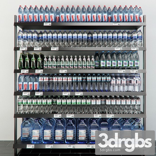 Rack with mineral water