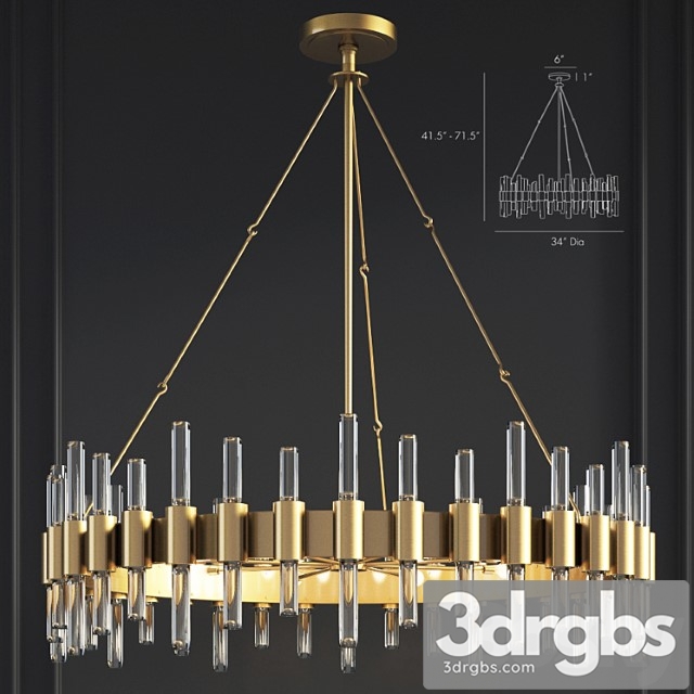 Haskell Large Chandelier Arteriors Home 3