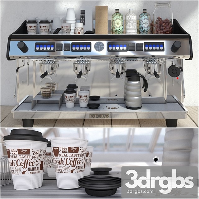 Expobar 4 group megacrem coffee machine