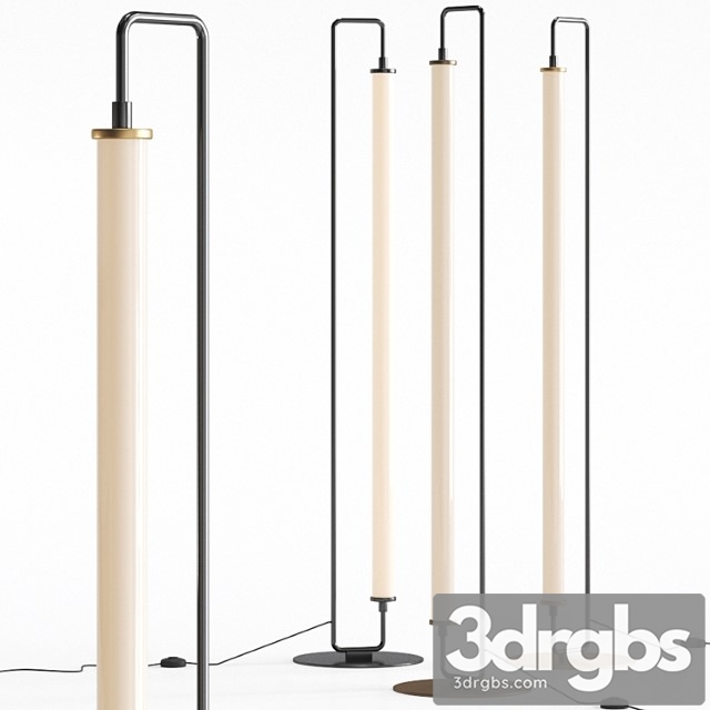 Linear metal led floor lamp tube