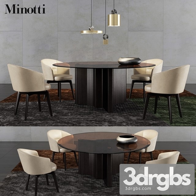 Minotti lou dining table and amelie dining chair 2