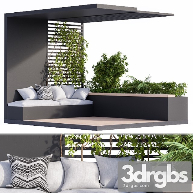 Roof Garden and Balcony Furniture Black Set