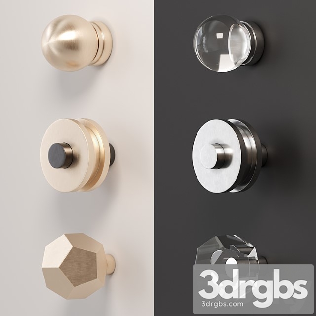 A set of furniture handles (buttons)_1 2