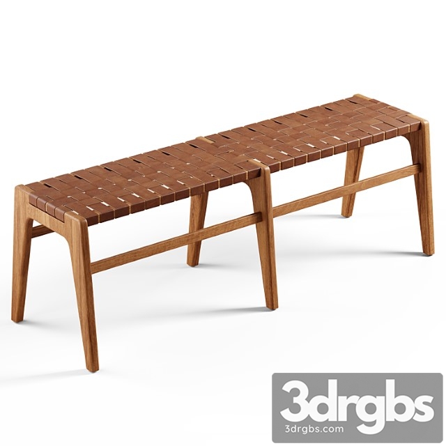 Zara home - the bench made of wood and leather