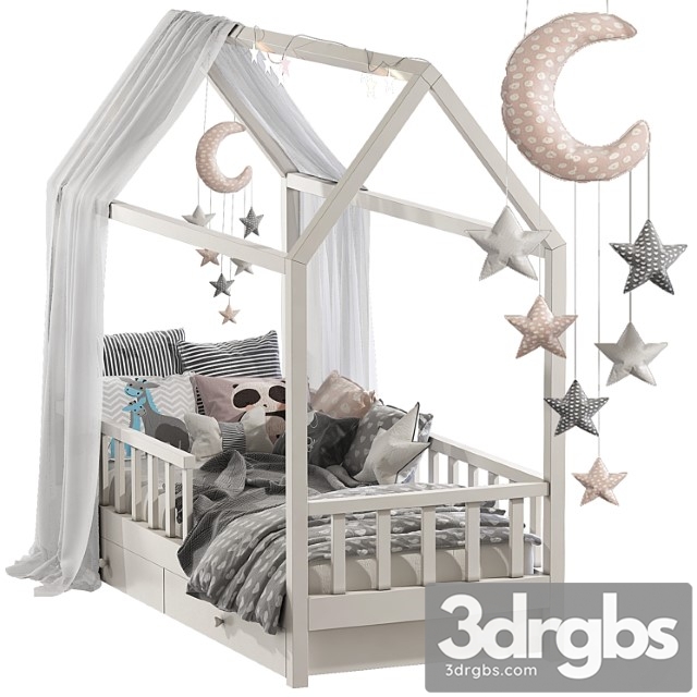 Childrens Bed With Columns