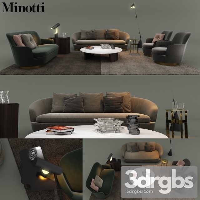 Minotti Sofa Set 01