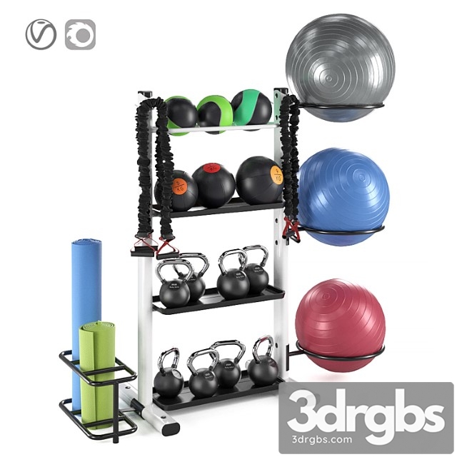 Fitness accessories rack