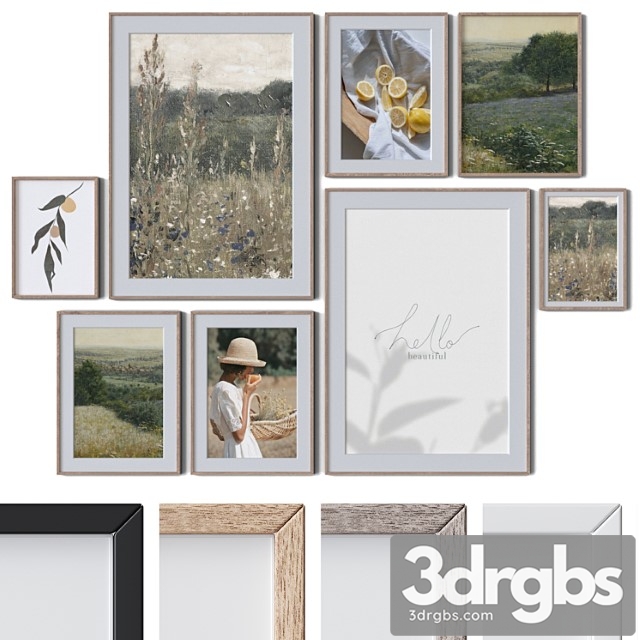 Set Of 8 Wall Paintings 2590