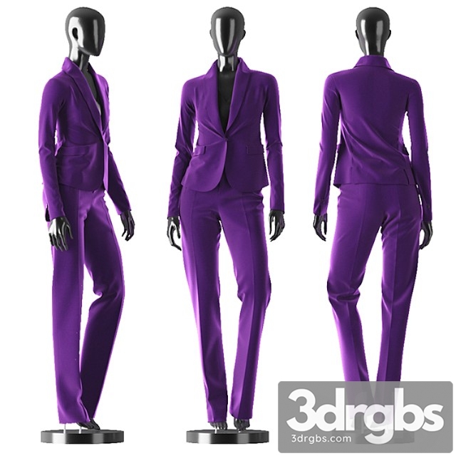 Clothes Woman purple suit