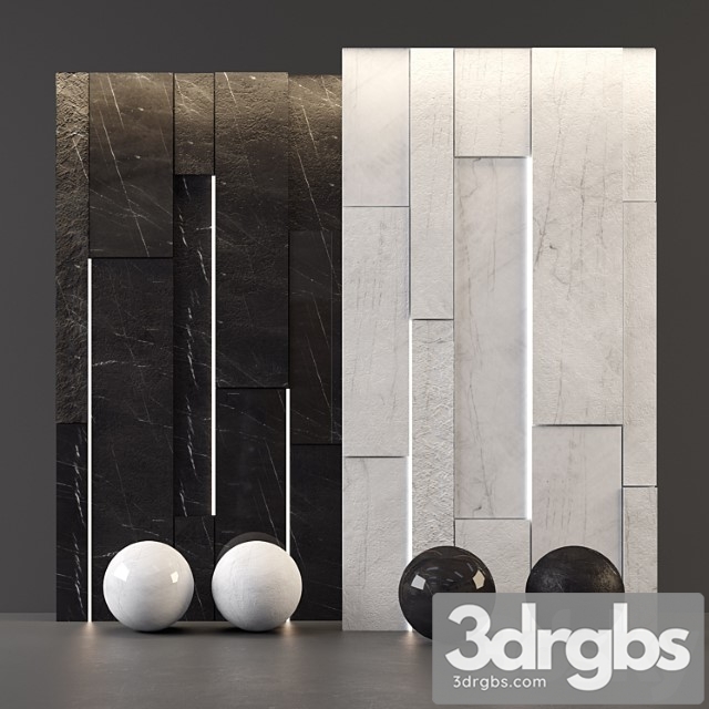 White marble and black marble