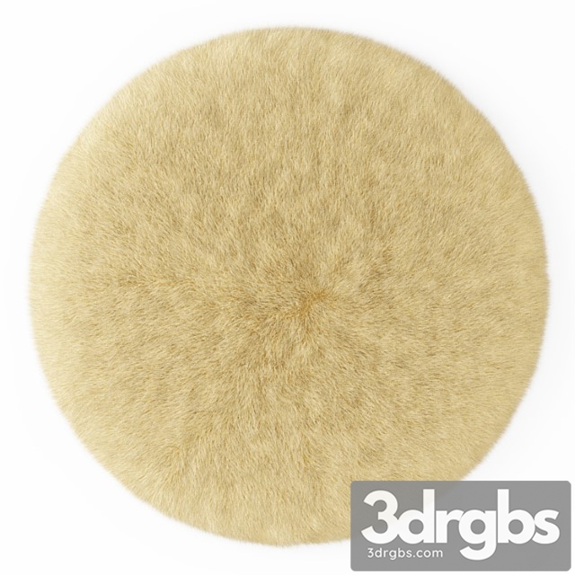 Round rug yellow