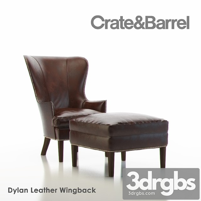 Dylan leather wingback chair