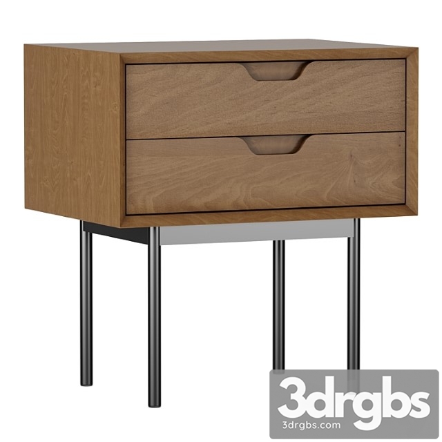 Bedside table with drawers noyeto