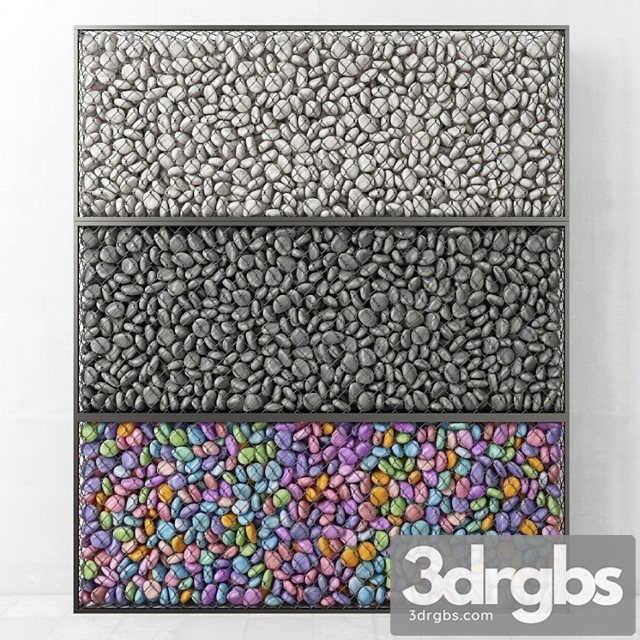 Gabion Medium With Pebbles Gabion Medium Pebble