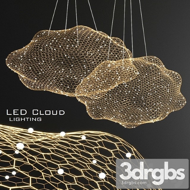 Led cloud chandelier