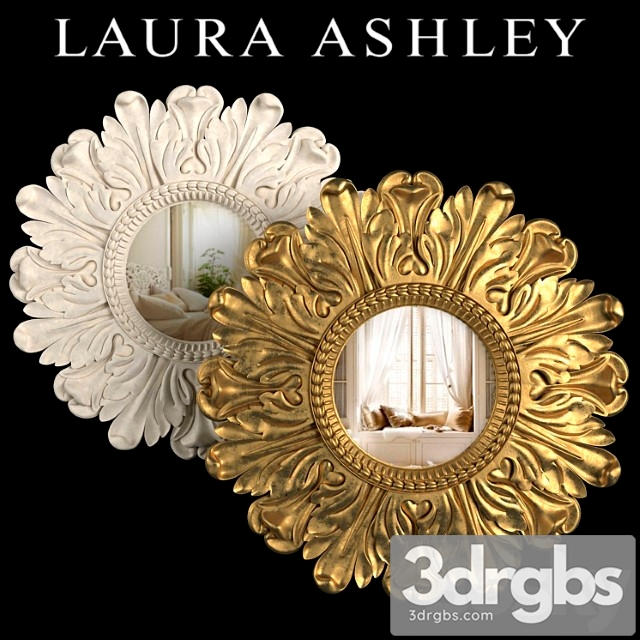 Mirror lila floral gold, lila floral ivory by laura ashley