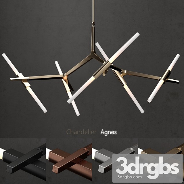 Chandelier agnes 10 lights 4 colors