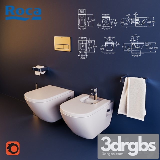 Toilet and Bidet Roca The Gap