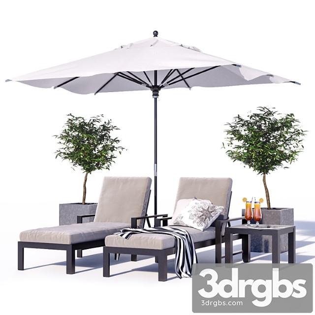 Indio metal outdoor furniture set 1 2