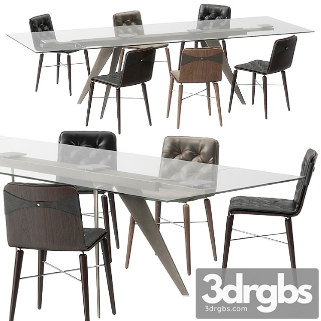 Bontempi ramos table kate chairs set 2