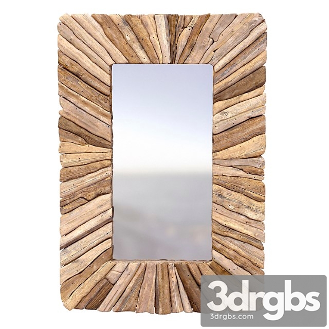 Bazar Bizar Driftwood Framed Mirror Wooden Natural M